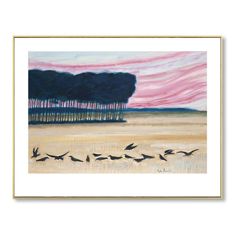 Vivolux | Pferde Wandkunst Dekor Impressionismus Schöne Landschaft Leinwanddruck in Heller Farbe