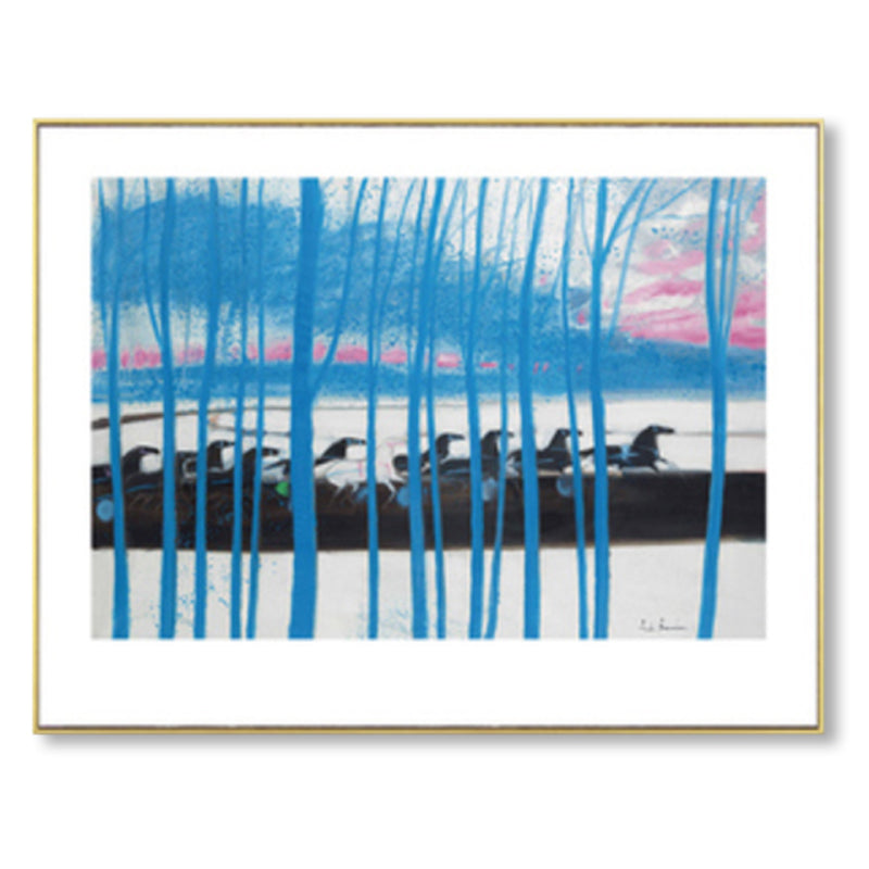 Vivolux | Pferde Wandkunst Dekor Impressionismus Schöne Landschaft Leinwanddruck in Heller Farbe