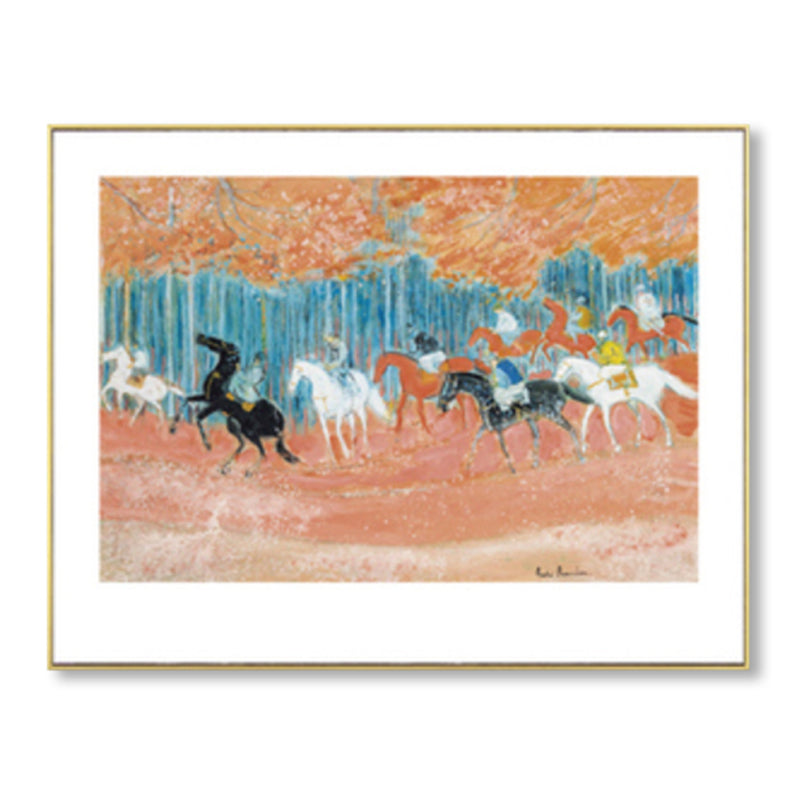Vivolux | Pferde Wandkunst Dekor Impressionismus Schöne Landschaft Leinwanddruck in Heller Farbe