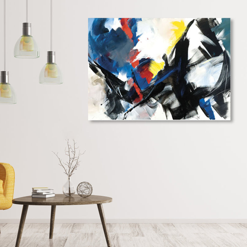 Vivolux | Pinselstrich-Muster-Leinwanddruck zeitgenössische Kunst abstrakte Wanddekoration in Pastellfarbe