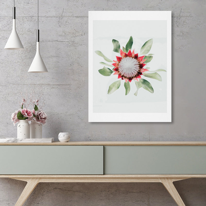 Vivolux | Texturierte Blumenleinwand Moderne Wanddekoration in heller Farbe für das Wohnzimmer, mehrere Größen