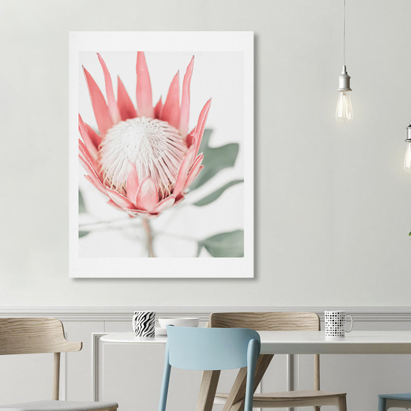 Vivolux | Texturierte Blumenleinwand Moderne Wanddekoration in heller Farbe für das Wohnzimmer, mehrere Größen