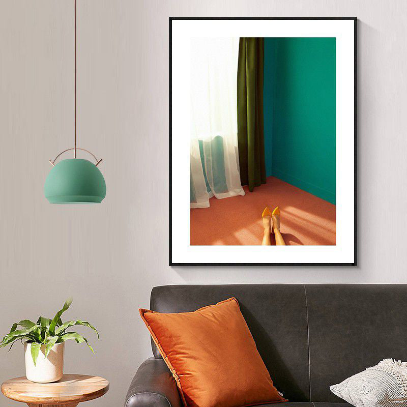Vivolux | Zeitgenössische Stil Schlafzimmer Szene Wandkunst Dekor Grüne Wohnzimmer Eingewickelte Leinwand