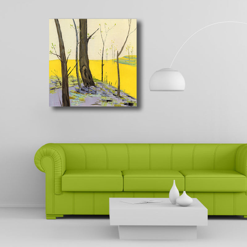 Vivolux | Pop Art Farmfield Canvas Weiche Farbe Texturiertes Gemälde für Schlafzimmer, Verschiedene Größen