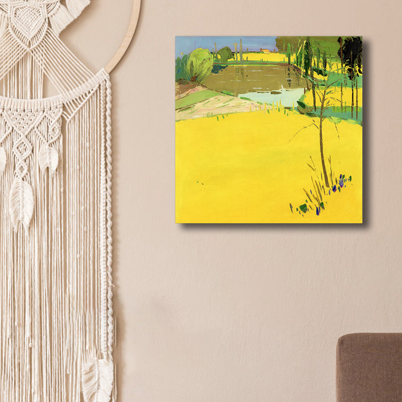 Vivolux | Pop Art Farmfield Canvas Weiche Farbe Texturiertes Gemälde für Schlafzimmer, Verschiedene Größen