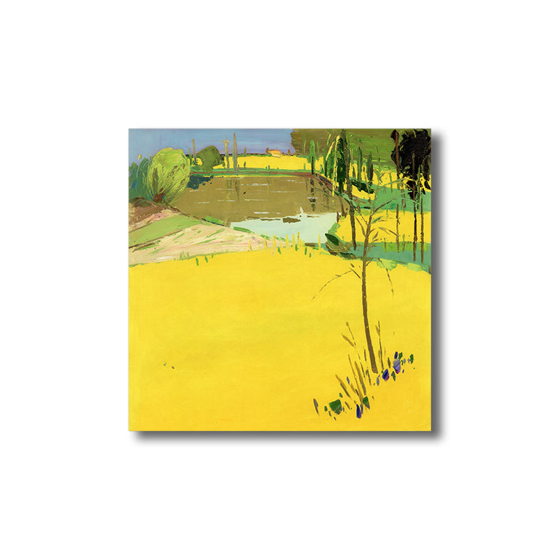 Vivolux | Pop Art Farmfield Canvas Weiche Farbe Texturiertes Gemälde für Schlafzimmer, Verschiedene Größen