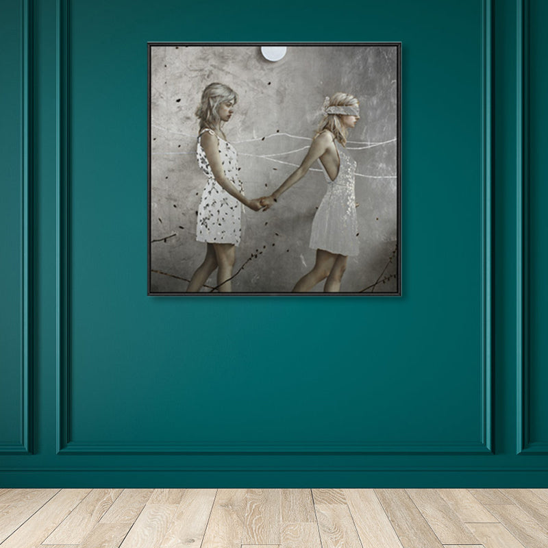 Vivolux | Surrealismus Gehende Maid Leinwand Kunstmalerei Charakter Sanfte Farbe Galerie Wanddeko