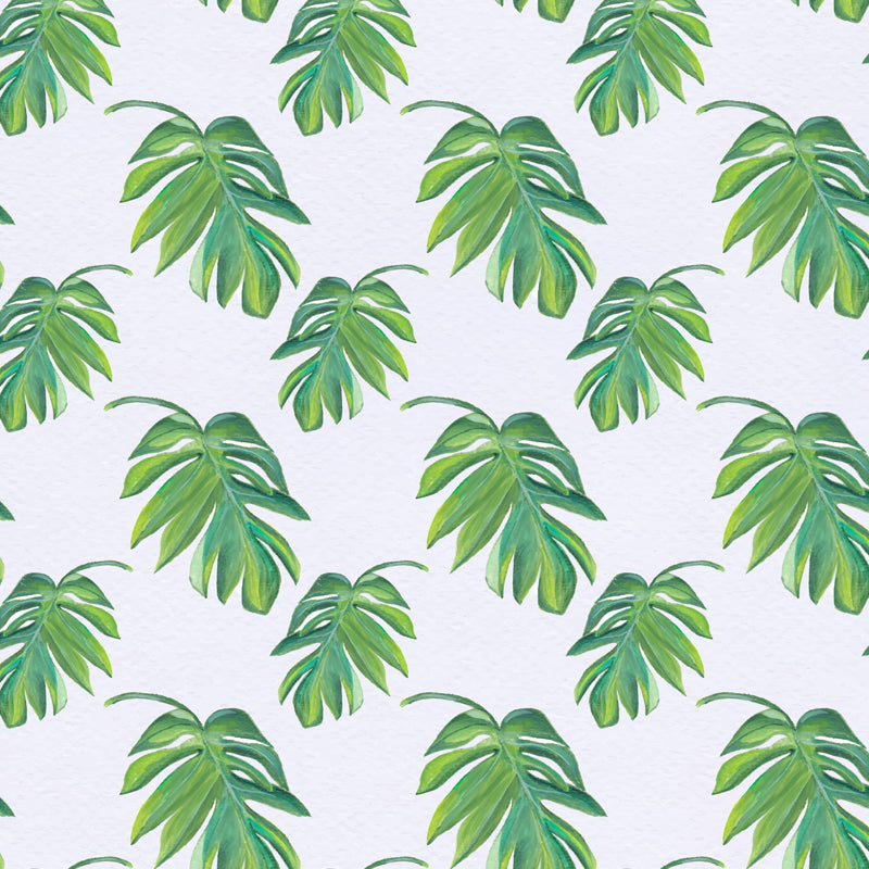 Vivolux | Tropische Bladeren Patroon Muurverf Non-woven Textuur Vlekbestendig Zachte Kleur Wandkunst voor Slaapkamer