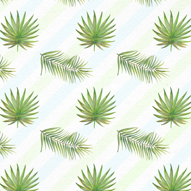Vivolux | Tropische Bladeren Patroon Muurverf Non-woven Textuur Vlekbestendig Zachte Kleur Wandkunst voor Slaapkamer