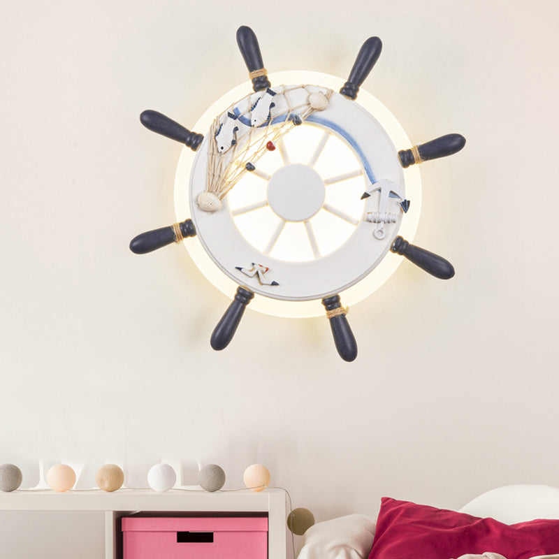 Vivolux | Rudder nachttafel wandlamp acryl LED creatieve wand sconces verlichting in lichtblauw/wit