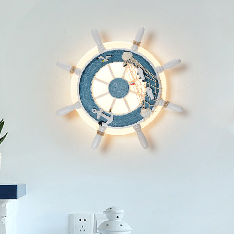 Vivolux | Rudder nachttafel wandlamp acryl LED creatieve wand sconces verlichting in lichtblauw/wit