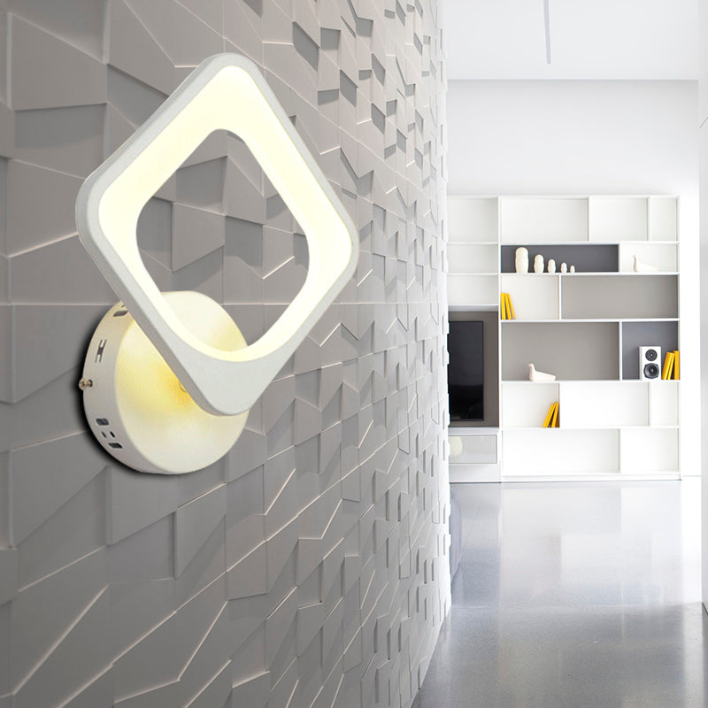 Vivolux | Vierkante Wandlamp Eenvoudige Stijl Acryl Wandlamp in Wit voor Trapgang