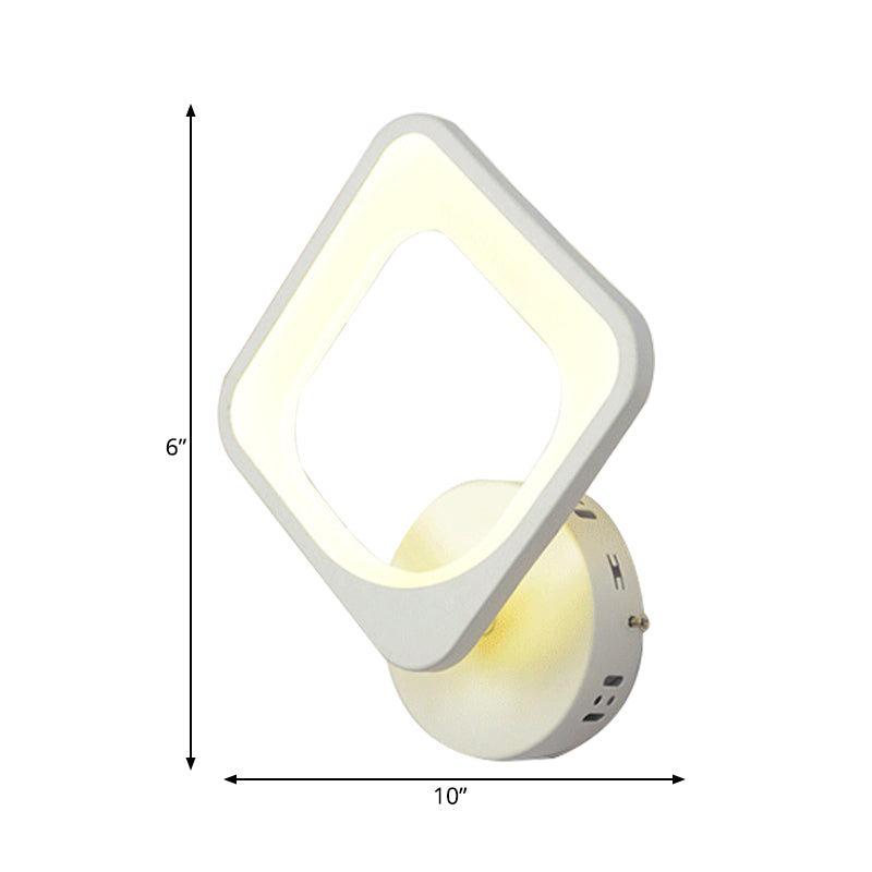 Vivolux | Vierkante Wandlamp Eenvoudige Stijl Acryl Wandlamp in Wit voor Trapgang