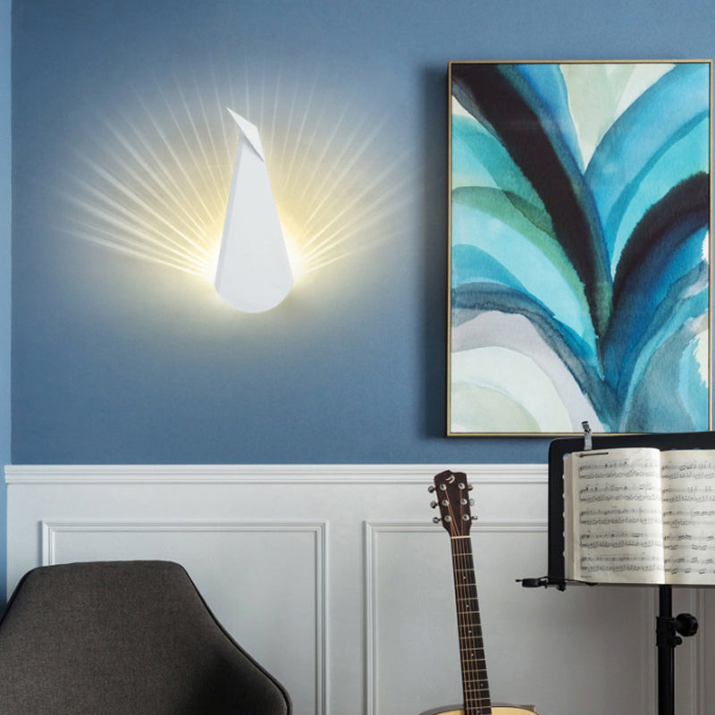 Vivolux | Pauwenvormige Wandlamp Dier Metalen Wandlamp für Wohnzimmer Esszimmer