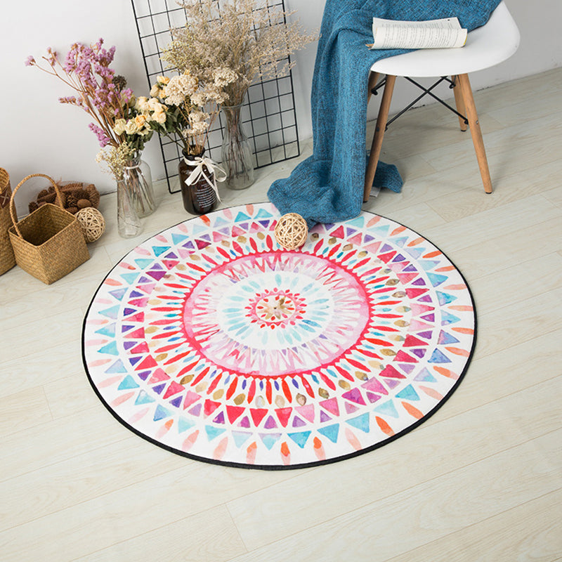 Vivolux | Stijlvolle Mandala Tapijt Pastel Kleur Novelty Vloerkleed Polypropyleen Antislip Tapijt voor Thuisdecoratie