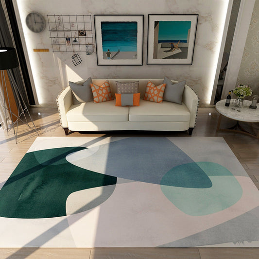 Vivolux | Nieuwigheid Kleurblok Binnen Tapijt Kleurrijk Synthetisch Gebied Vloerkleed Antislip Huisdier Vriendelijk Tapijt voor Woonkamer