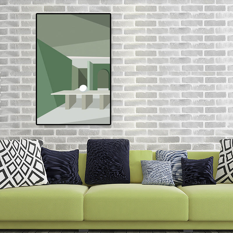 Vivolux | Nordische Architektur Geometrische Leinwand Pastellfarbig Texturiertes Wandkunst Druck für Zuhause