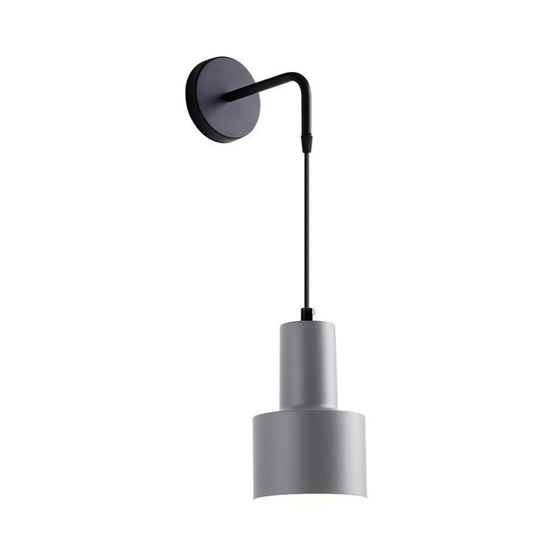Vivolux | Trichter/Klok/Hirsch Wandleuchte Nordic Eisen Einfach Grau Wandmontierte Beleuchtungseinrichtung in Warm/Weiß Licht für Schlafzimmer