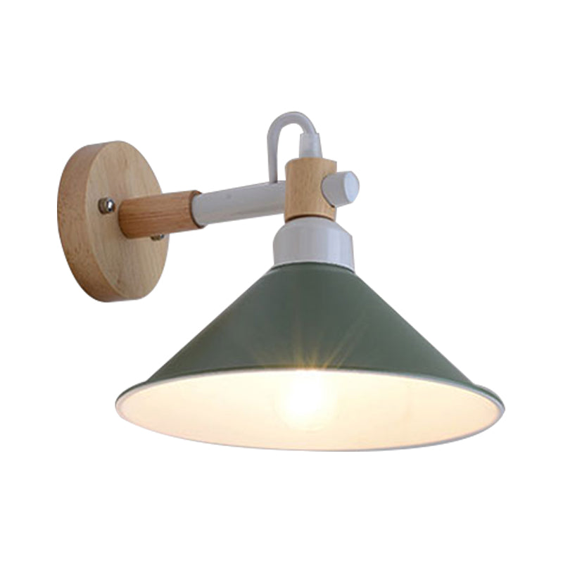 Vivolux | Macaroon Pyramide Vorm Wandlamp Metaal en Hout 1 Licht Wandlamp voor Eetkamer