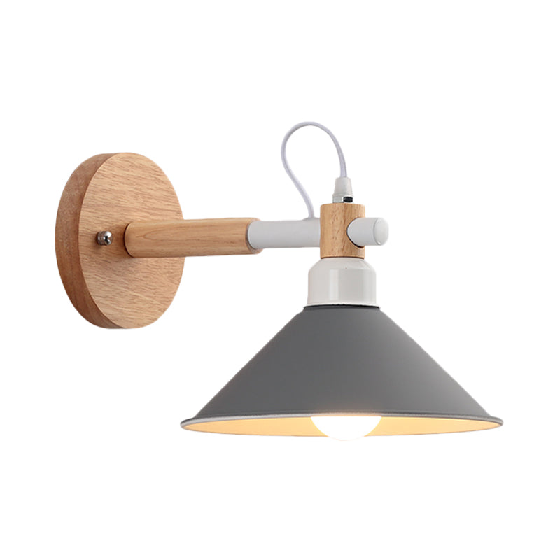 Vivolux | Macaroon Pyramide Vorm Wandlamp Metaal en Hout 1 Licht Wandlamp voor Eetkamer