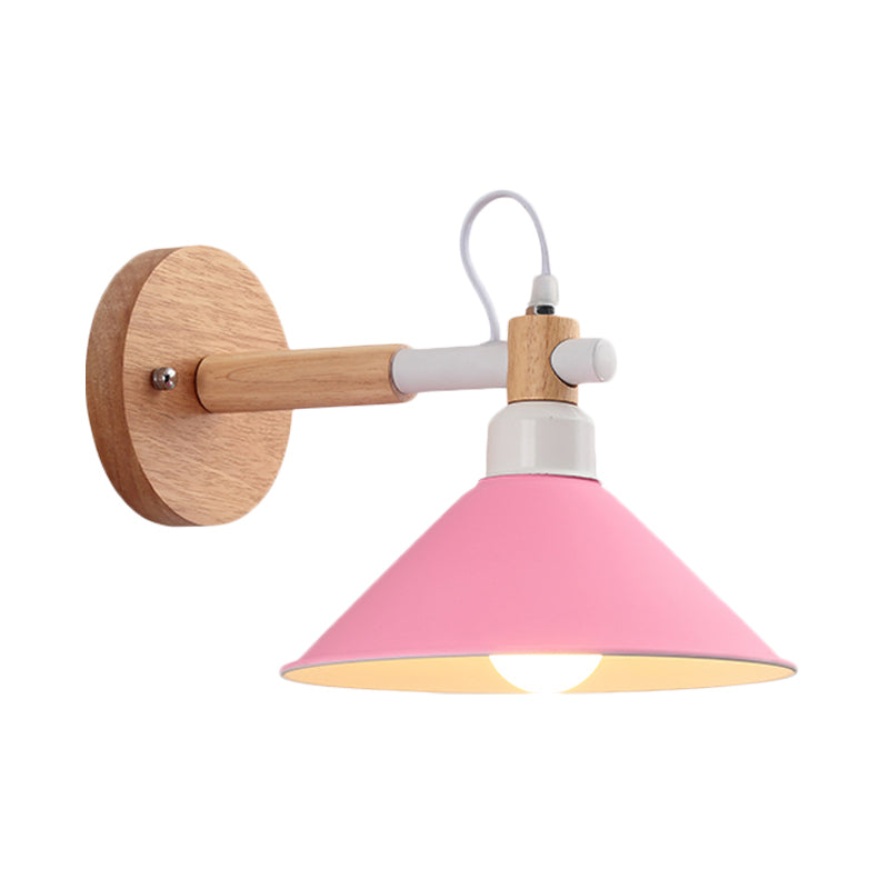 Vivolux | Macaroon Pyramide Vorm Wandlamp Metaal en Hout 1 Licht Wandlamp voor Eetkamer