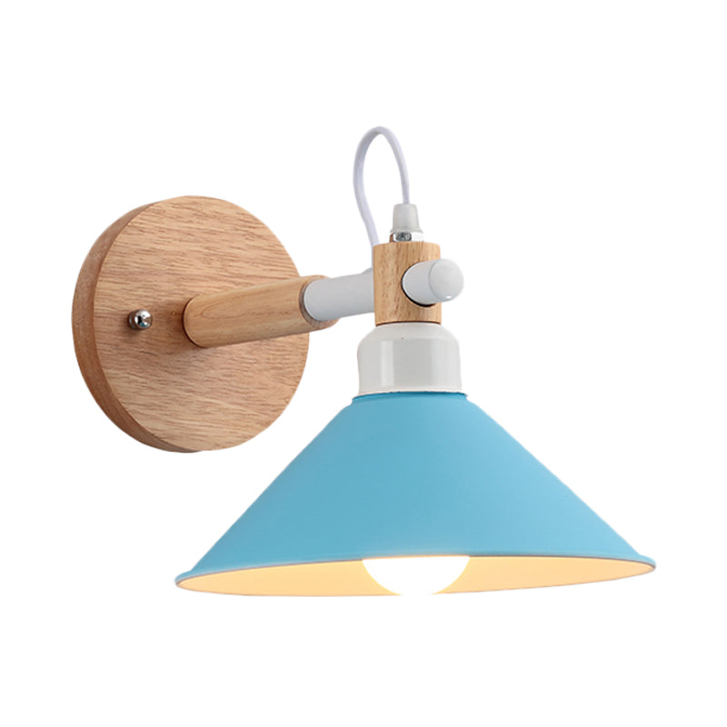 Vivolux | Macaroon Pyramide Vorm Wandlamp Metaal en Hout 1 Licht Wandlamp voor Eetkamer