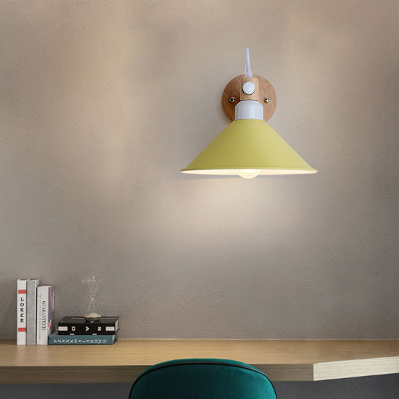 Vivolux | Macaroon Pyramide Vorm Wandlamp Metaal en Hout 1 Licht Wandlamp voor Eetkamer