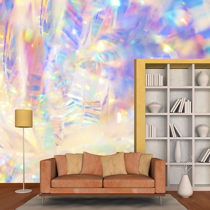 Vivolux | Huge holographic pattern wall house yellow non-woven wall decoration for home decor, personalized