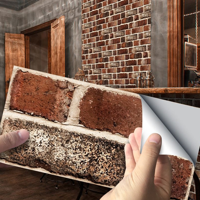 Vivolux | Roodbruine Boerderij Behang 11,6-vk ft Baksteen Tegels Zelfklevende Wandbekleding voor Trappen