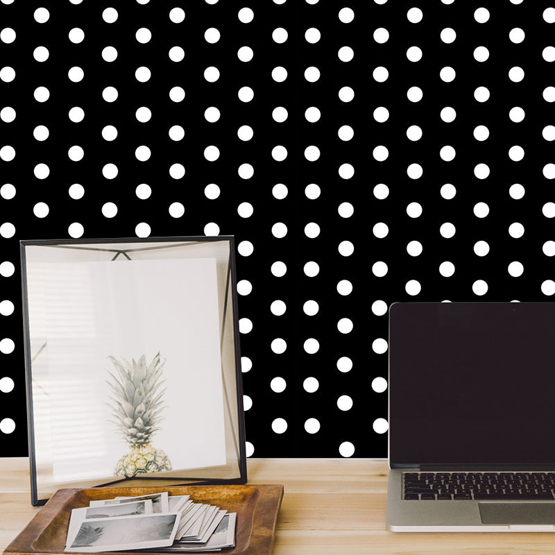 Vivolux | PVC abziehbare Tapeten Kinder Stil Polka Dots Wanddekor für das Schlafzimmer, leicht zu entfernen