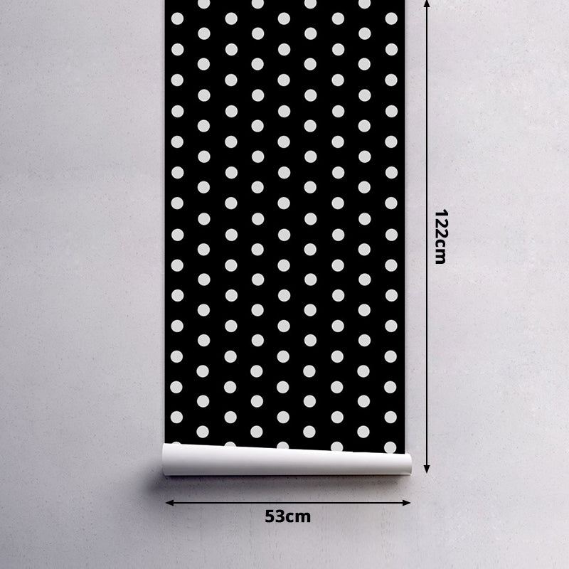 Vivolux | PVC abziehbare Tapeten Kinder Stil Polka Dots Wanddekor für das Schlafzimmer, leicht zu entfernen