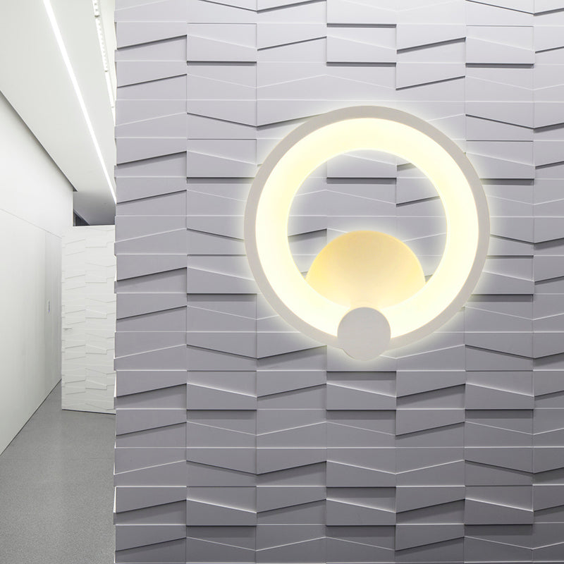 Vivolux | Eivormige Wandlamp Simpel Stijl Acryl LED Wandarmatuur in Wit für Nachttisch