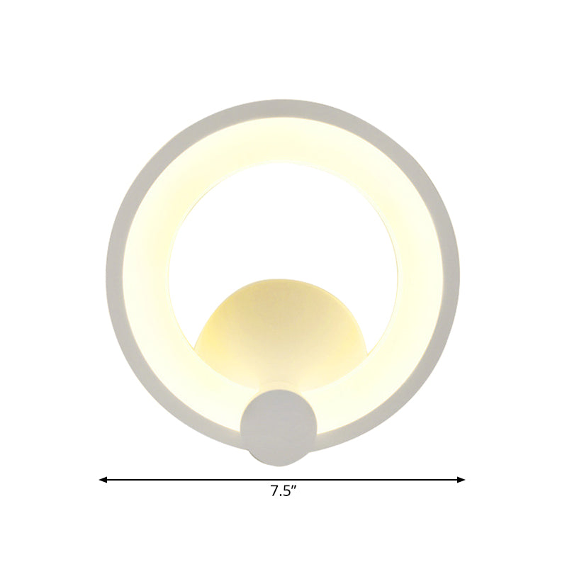 Vivolux | Eivormige Wandlamp Simpel Stijl Acryl LED Wandarmatuur in Wit für Nachttisch