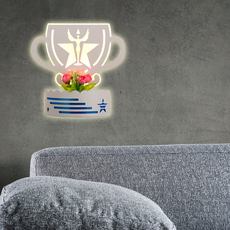 Vivolux | Slimme LED-Wandleuchte mit Regal Dekorative Acryl-Wandleuchte in Weiß für Erwachsene Schlafzimmer