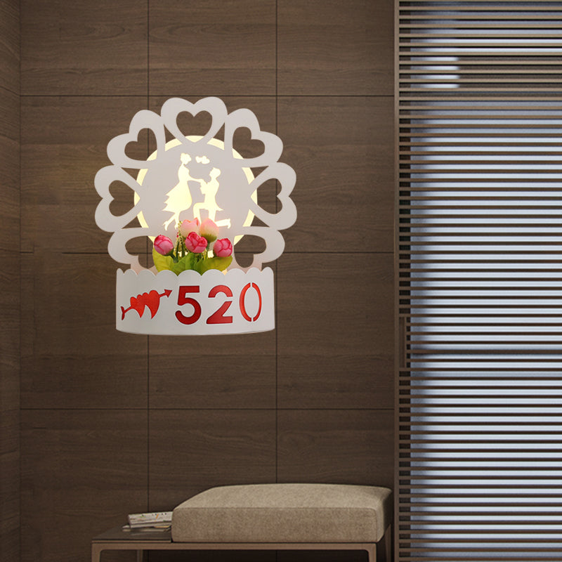 Vivolux | Slimme LED-Wandleuchte mit Regal Dekorative Acryl-Wandleuchte in Weiß für Erwachsene Schlafzimmer
