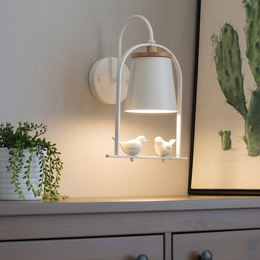 Vivolux | Nordic Trapezium Shade Wandlamp Metaal 1 Lamp Sconces Licht met Vogel voor Restaurant