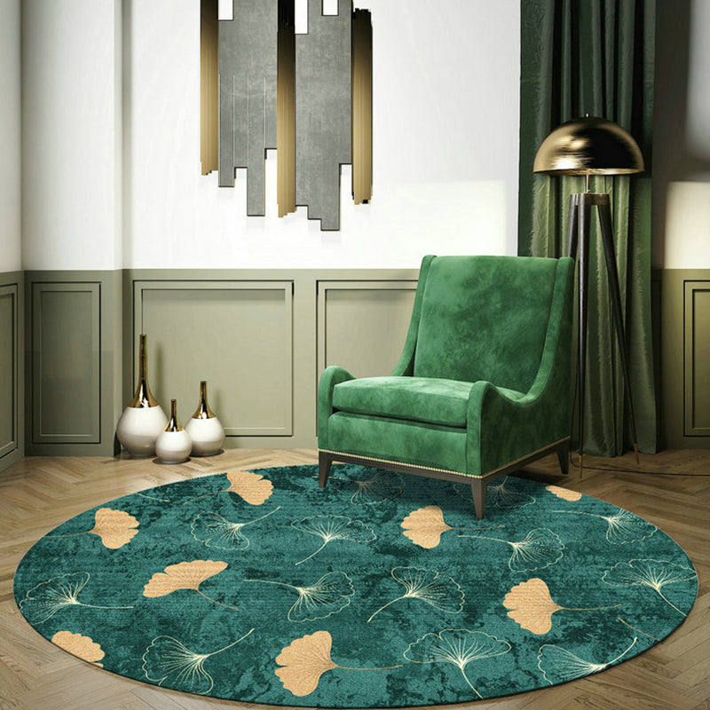 Vivolux | Groene Tropische Tapijt Polyester Ginkgo Blad Print Tapijt Antislip Onderkant Gemakkelijk Onderhoud Tapijt voor Thuis