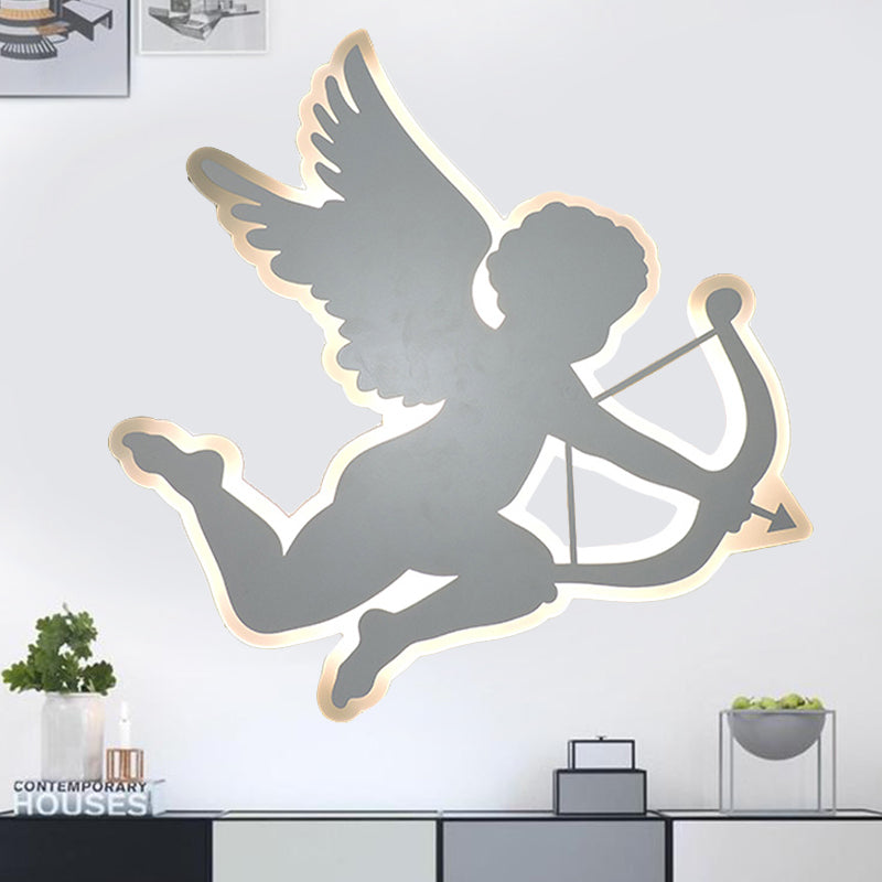 Vivolux | Verpleegkamer Cupido Engel Wandlamp Acryl Kinderen 2-Maten LED Sconcelamp in Wit