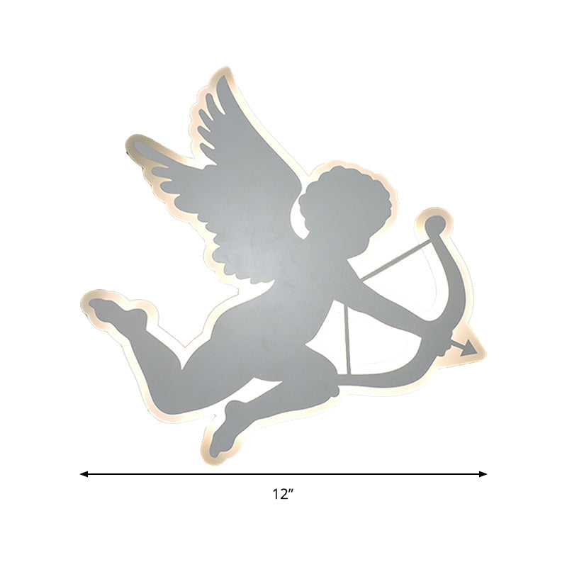 Vivolux | Verpleegkamer Cupido Engel Wandlamp Acryl Kinderen 2-Maten LED Sconcelamp in Wit