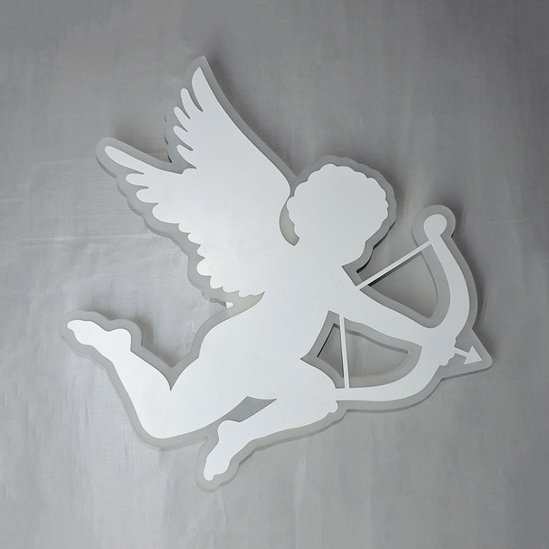 Vivolux | Verpleegkamer Cupido Engel Wandlamp Acryl Kinderen 2-Maten LED Sconcelamp in Wit