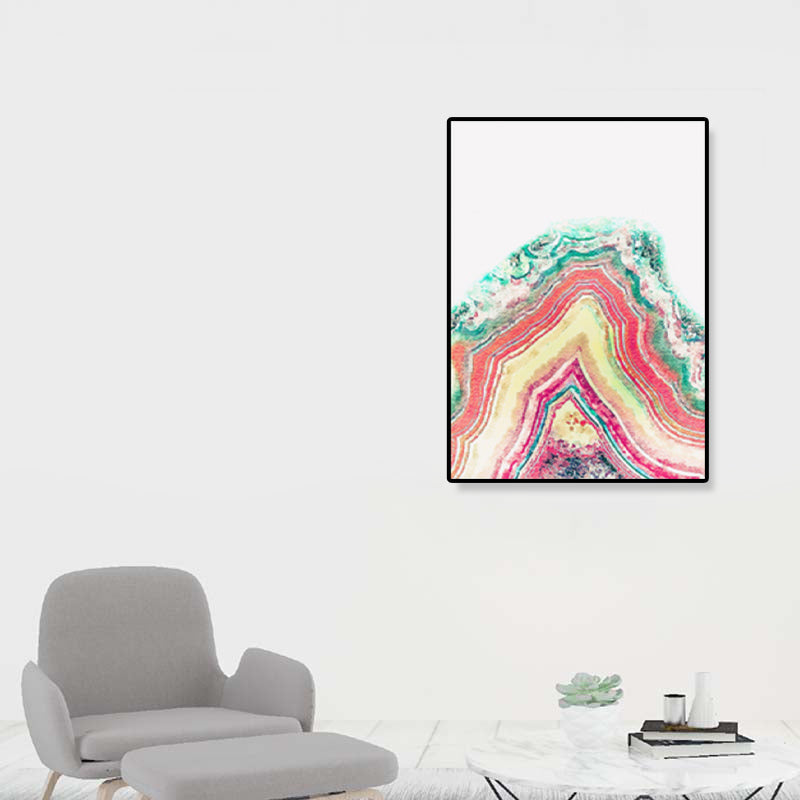 Vivolux | Rosa Felswand Kunstdruck Abstrakt Nordisch Texturiert Leinwand für Zuhause, Mehrere Größen