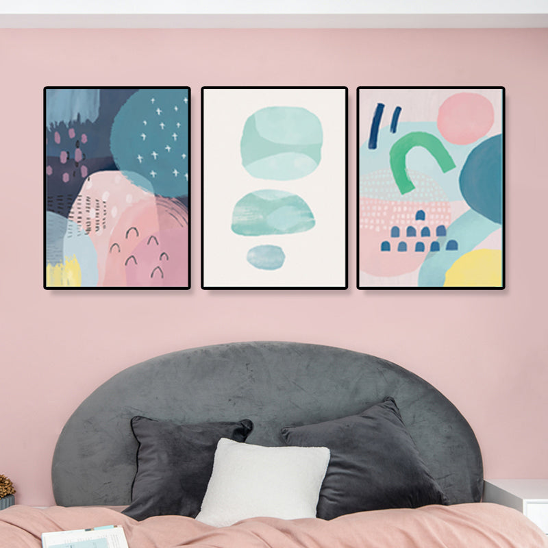Vivolux | Raindrops Wand Kunst Set Nordic Abstract Muster Leinwanddruck in Pastellfarben für Dekor