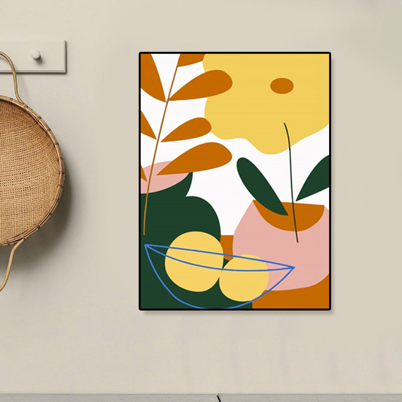 Vivolux | Pastell Stillleben Leinwanddruck Illustration Obst und Geschirr Moderne Texturierte Wandkunst
