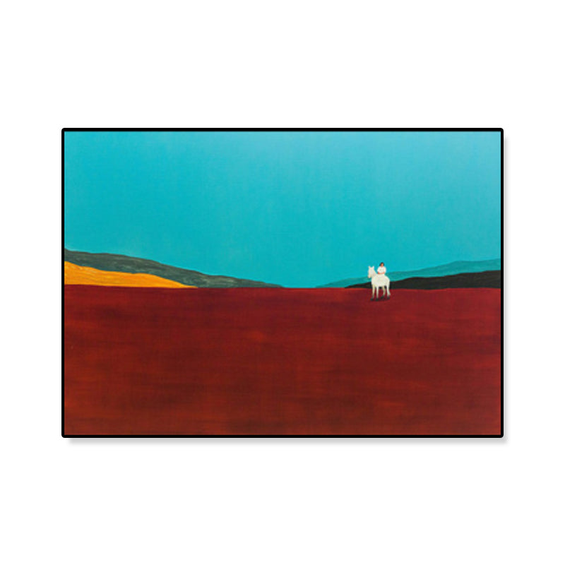 Vivolux | Ölmalerei Landschaft Wandkunst Dunkle Farbe Minimalistischer Leinwanddruck für Hausinterieur