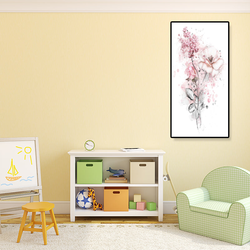 Vivolux | Rosa Blühendes Blumenkunstwerk Texturiert Französisch Land Foyer Wanddekoration, Verschiedene Größen
