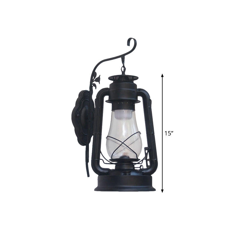 Vivolux | 1 Glühbirne Kerosin Wandmontierte Lichtarmatur Küstenstil Schwarz/Bronze/Kupfer Klarglasbeleuchtung