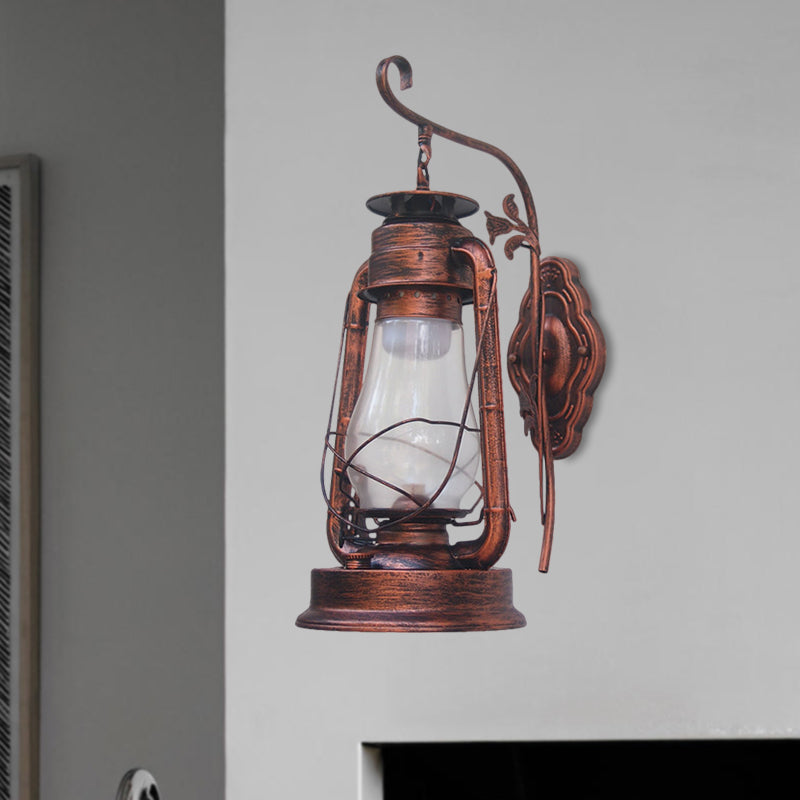 Vivolux | 1 Glühbirne Kerosin Wandmontierte Lichtarmatur Küstenstil Schwarz/Bronze/Kupfer Klarglasbeleuchtung