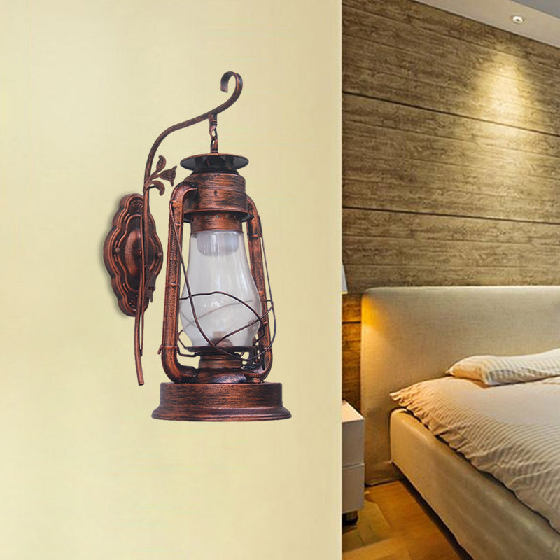 Vivolux | 1 Glühbirne Kerosin Wandmontierte Lichtarmatur Küstenstil Schwarz/Bronze/Kupfer Klarglasbeleuchtung