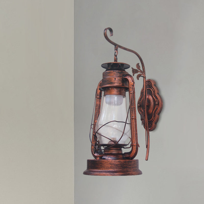 Vivolux | 1 Glühbirne Kerosin Wandmontierte Lichtarmatur Küstenstil Schwarz/Bronze/Kupfer Klarglasbeleuchtung