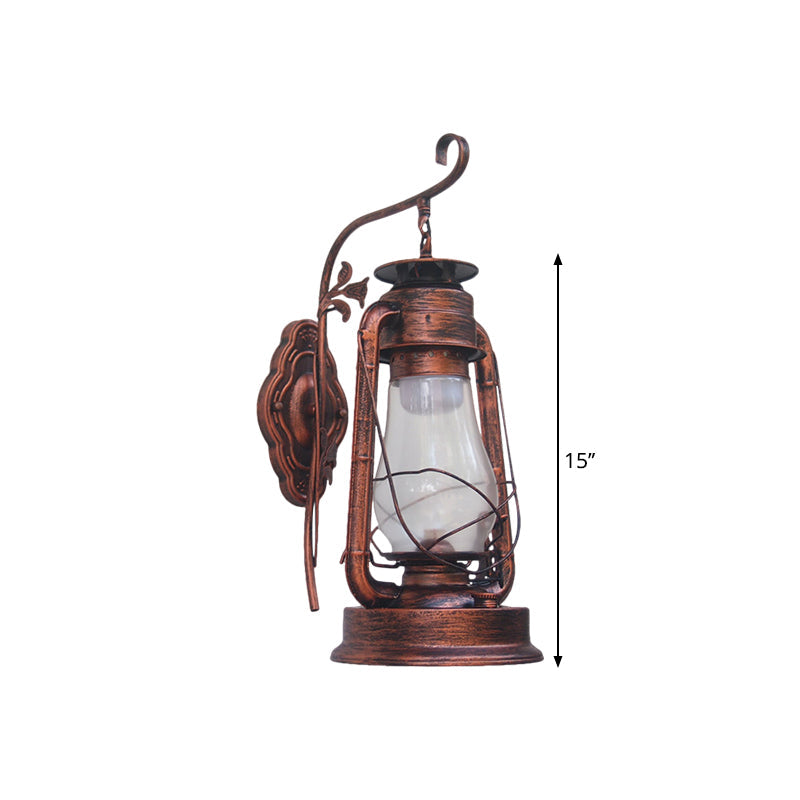 Vivolux | 1 Glühbirne Kerosin Wandmontierte Lichtarmatur Küstenstil Schwarz/Bronze/Kupfer Klarglasbeleuchtung